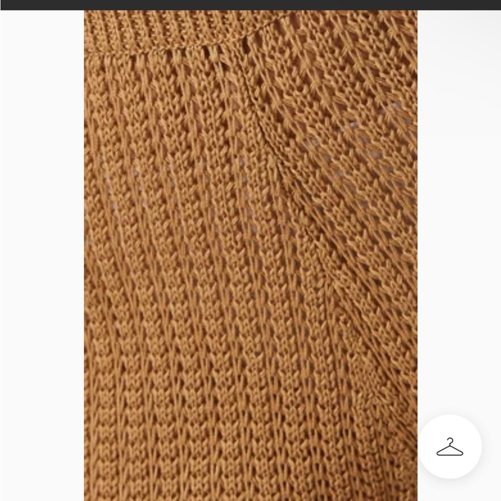 NWT Savannah Morrow Halle Open Pointelle Knit Pant In Almond XL - Picture 5 of 7